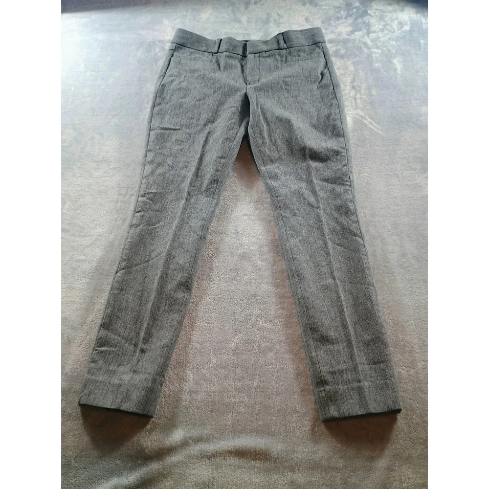 Banana Republic Womens Sloan Fit Pants Grey Size 4 Slim Leg Dress Trousers